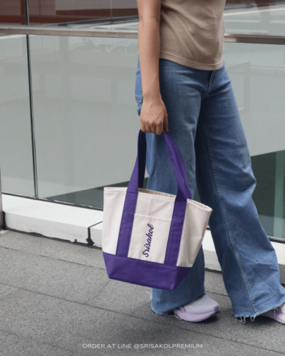 Trandy Canvas Tote Bag กระเป๋าแคนวาสพรีเมี่ยม รหัส A2722-14BM 3